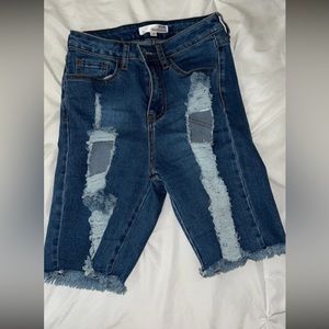 High Waisted Denim Shorts